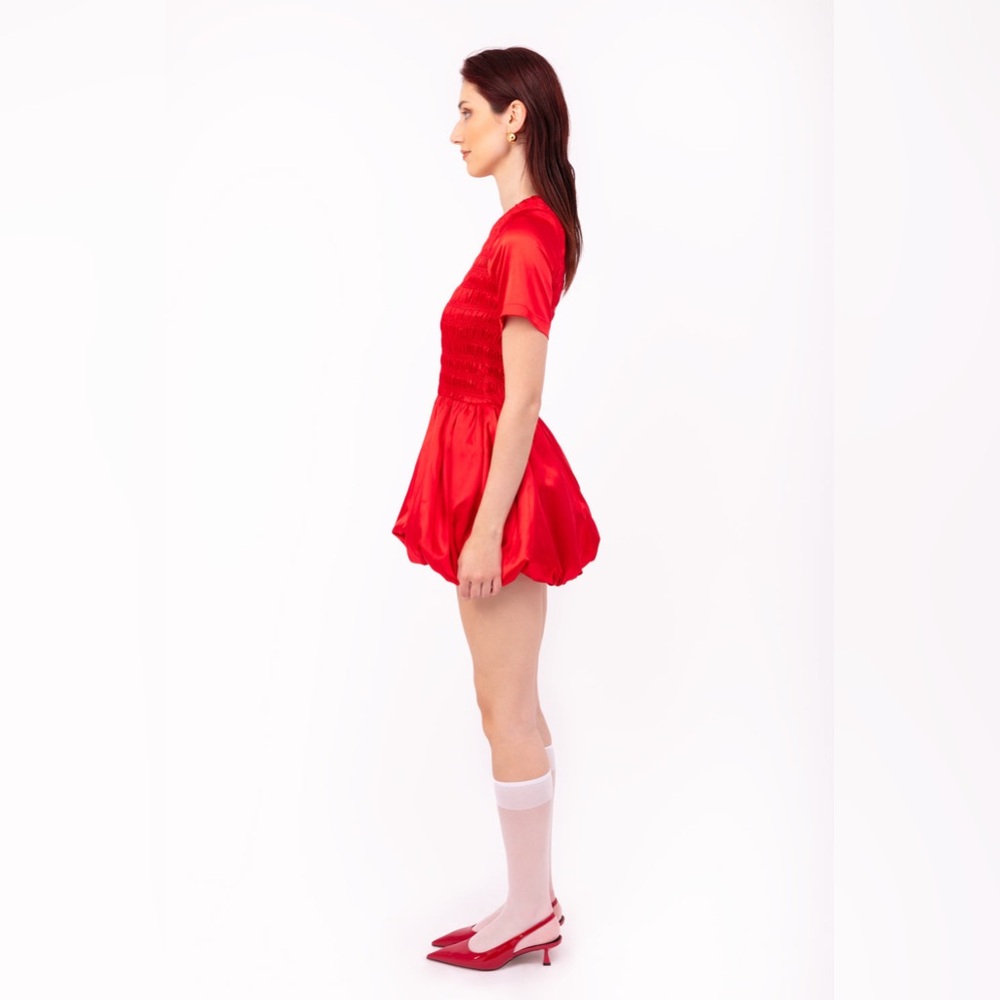 AMYLYNN Eleanor Satin Dress In Red - Picture 4 of 11